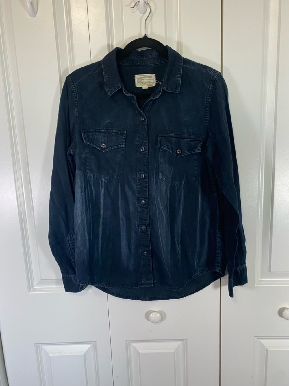 Current/Elliott Denim Cotton Button Down Shirt